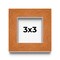 Square Classic Brown Picture Frame - UV Acrylic, Foam Board Backing, Hanging Hardware